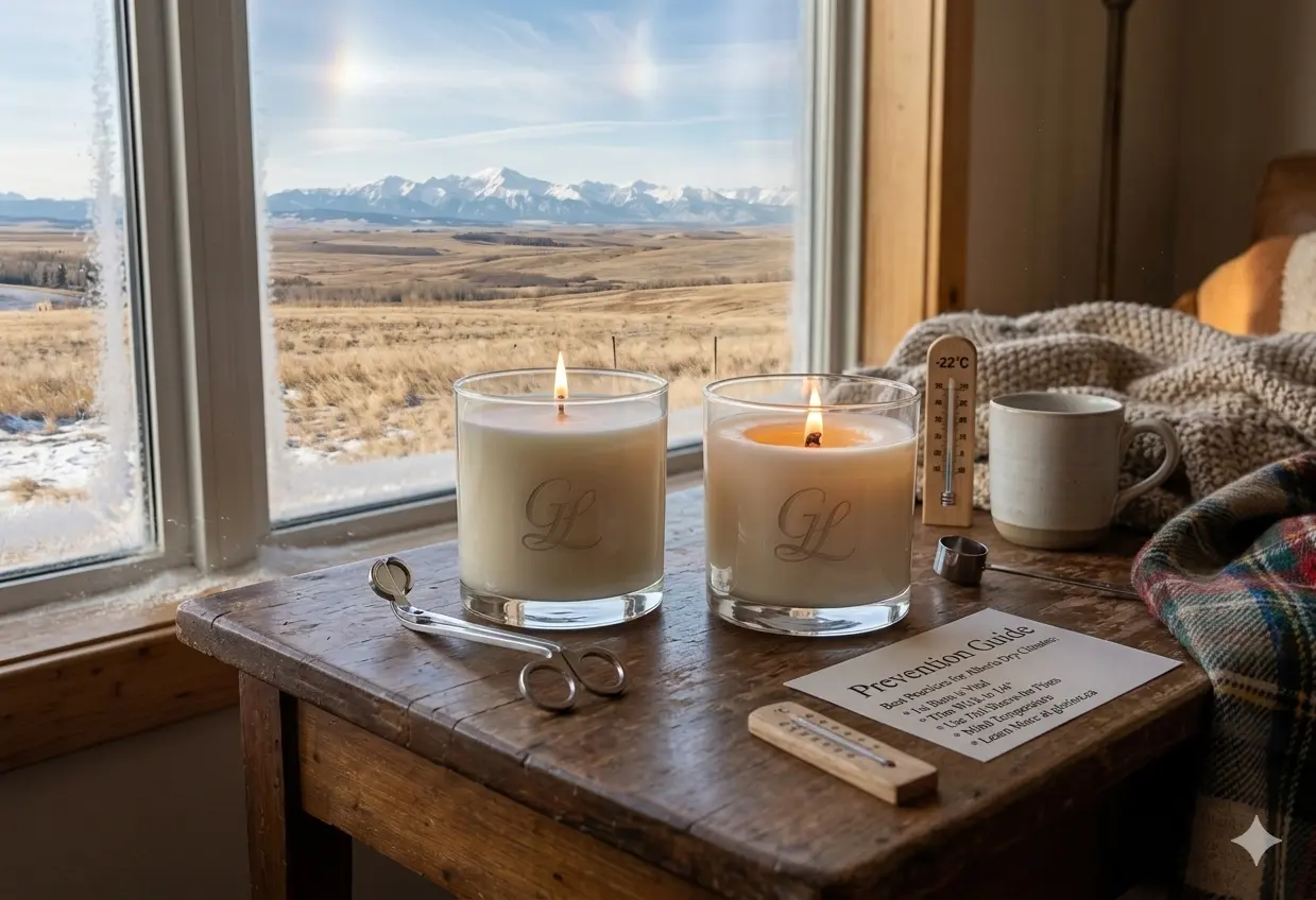 Gloriolux Journal: How to Prevent Soy Candle Tunneling in Alberta's Dry Climate