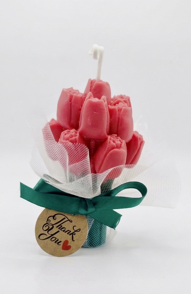 Gloriolux Tulip Bouquet Candle Luxury Soy Candle Hand-Poured in Calgary